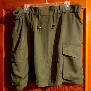 NWT express Army Olive Green skirt size L